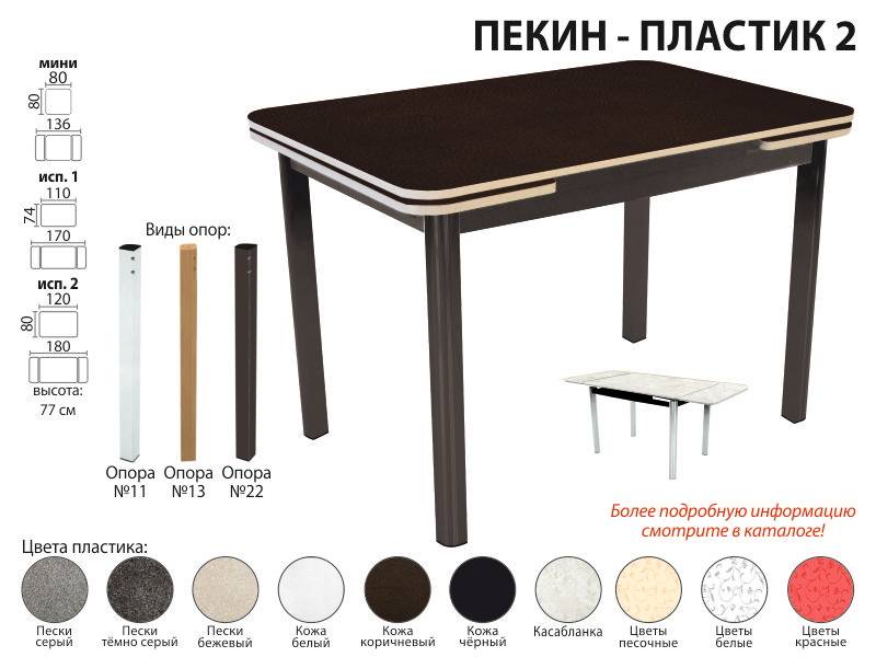 стол обеденный пекин пластик 2 в Астрахани