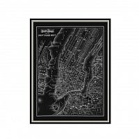постер new york city черный в Астрахани