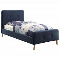 кровать button tufted flannelette navy 140х200 в Астрахани