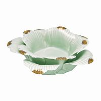 подсвечник керамический в виде цветка с золотыми лепестками flower pale green medium, 4 см в Астрахани