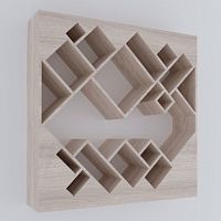 стеллаж геометрия беленый дуб от odingeniy в Астрахани