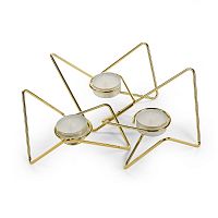 набор подсвечников золотых металлических для чайных свечей tri-angular loop, 7 см, 3 штуки в Астрахани