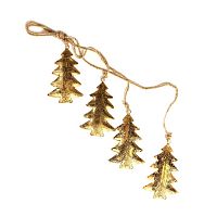 гирлянда новогодняя подвесная елки золотые golden trees, 65 см в Астрахани