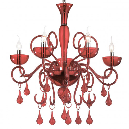 подвесная люстра ideal lux lilly sp5 rosso в Астрахани