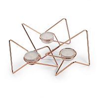 набор подсвечников медных металлических для чайных свечей tri-angular loop, 7 см, 3 штуки в Астрахани
