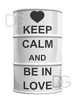 декоративная бочка keep calm and be in love m в Астрахани