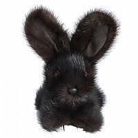 игрушка зайчик (темно-коричневый) натуральный мех норки в Астрахани