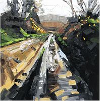 картина маслом горы в Астрахани