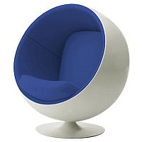 детское кресло eero ball chair бело-синее в Астрахани