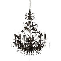 люстра 19th c. rococo iron & smoke crystal round чёрная в Астрахани