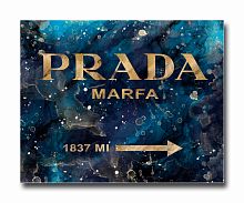 постер prada mafia на синем в золотом a4 в Астрахани