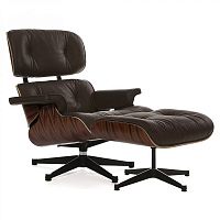 кресло eames style lounge chair палисандр коричневое в Астрахани