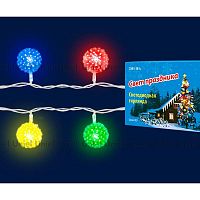 светодиодная гирлянда «шарики» 280см rgb (07921) uniel uld-s0280-020/dta rgb ip20 balls в Астрахани