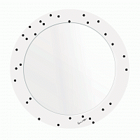 зеркало с рисунком белое круглое черные точки pois в Астрахани