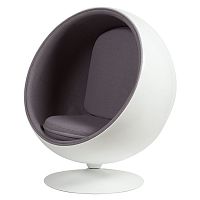 кресло eero ball chair серое в Астрахани