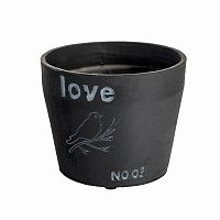 цветочный горшок love чёрный в Астрахани