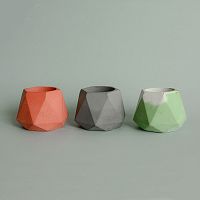 подсвечник из бетона серый eco линту, 6 см в Астрахани