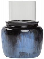 подсвечник синий со стеклом colors blue big, 32 см в Астрахани