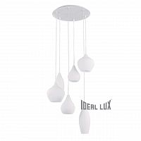 подвесная люстра ideal lux soft sp6 bianco в Астрахани