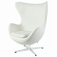 кресло egg chair by arne jacobsen белое в Астрахани