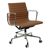 кресло eames style коричневая кожа в Астрахани