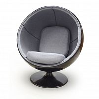 кресло ball chair черно-серое в Астрахани