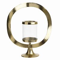 подсвечник золотой декоративный со стеклом круг gold circle, 38 см в Астрахани