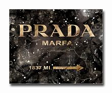 постер prada mafia на чёрном в золотом a4 в Астрахани