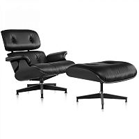 кресло eames style lounge chair черное в Астрахани