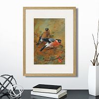 картина: bullfinches and pyrus japonica, 1928г. в Астрахани