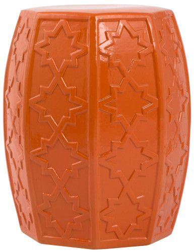 керамический столик-табурет garden stool оранжевый в Астрахани