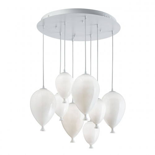 подвесная люстра ideal lux clown sp8 bianco в Астрахани