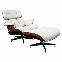 кресло lounge chair & ottoman белое в Астрахани