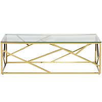 стол журнальный h-bridge gold 120*60*40см золотой в Астрахани