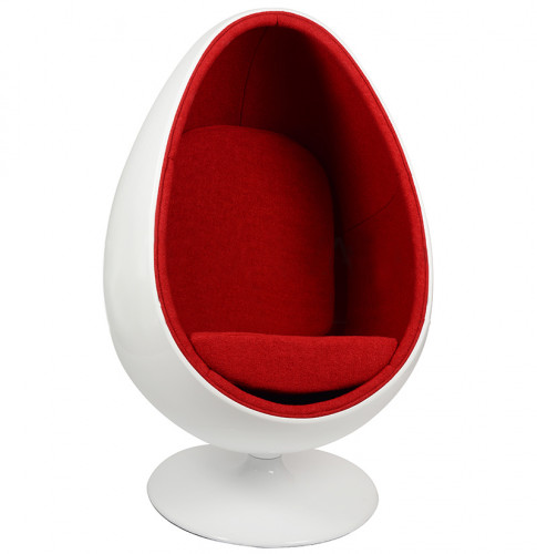 кресло ovalia egg style chair красное в Астрахани