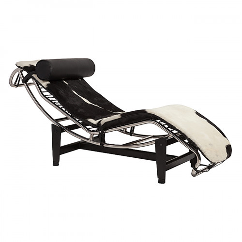 шезлонг chaise longue lc4 черно-белый в Астрахани