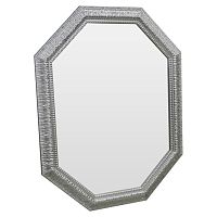 зеркало серебряное восьмиугольное вытянутое с декором silver luxury в Астрахани