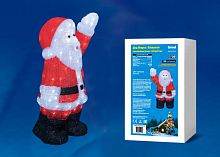 фигурка светодиодная «дед мороз» 38х24x60см (ul-00002332) uld-m3860-120/sta white ip20 xmasman в Астрахани