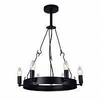 дизайнерская подвесная люстра arte lamp bastiglia a8811sp-6bk черная в Астрахани