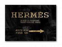 постер hermes без рамки, черный, а4 в Астрахани