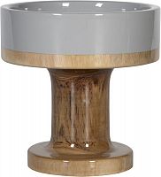ваза настольная rustic chic bowl grey wood в Астрахани