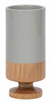 ваза настольная rustic chic tube grey wood в Астрахани