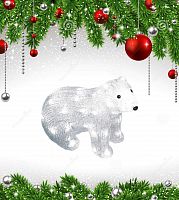 фигурка светодиодная «белый медведь-4» 25x31см (11037) uld-m3125-040/sta в Астрахани