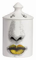 подсвечник белый с крышкой пьеро форназетти желтые губы bacio candle yellow, 33 см в Астрахани