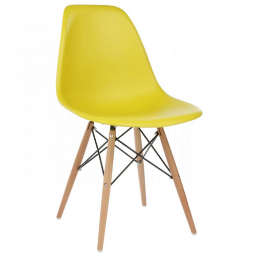 стул деревянный eames pc-015 yellow в Астрахани