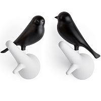 вешалки настенные sparrow 2 шт. белые-черные в Астрахани