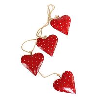 гирлянда новогодняя подвесная сердца красные red hearts, 65 см в Астрахани