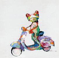 картина маслом лягушка и мопед в Астрахани