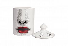 подсвечник белый с крышкой желтые губы пьеро форназетти bacio candle red, 33 см в Астрахани