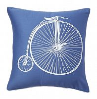 подушка с ретро-велосипедом retro bicycle blue в Астрахани